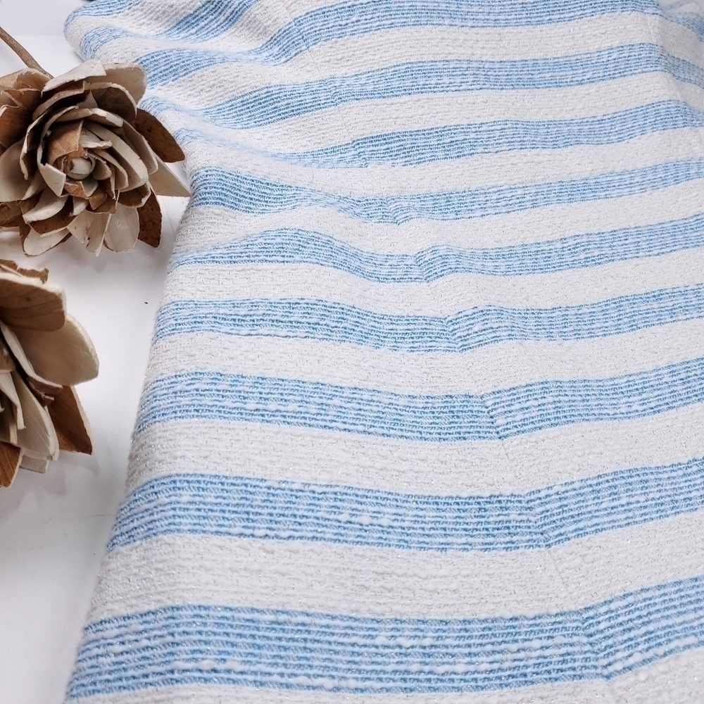 Lilly Pulitzer Blue Whie Stripe Gold Spark Dress Size 8 - Picture 10 of 11